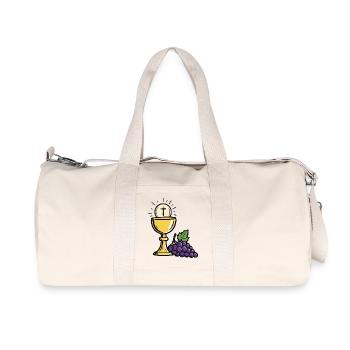Holy Communion Chalice and Grapes - Recycled Canvas Sports Bag by Stanley/Stella - natural - Front