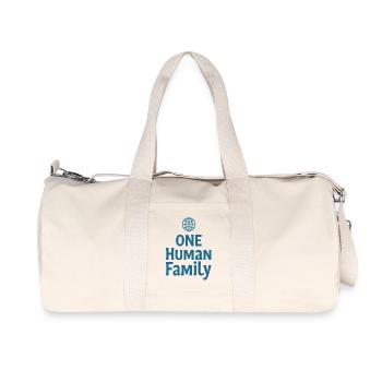 ONE HUMAN FAMILY Globe Cohesion - Recycled Canvas Sports Bag by Stanley/Stella - natural - Front