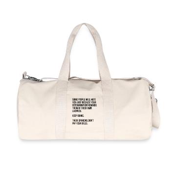 Manche Leute werden dich hassen, nur weil deine - Recycelte Canvas-Sporttasche von Stanley/Stella - Naturweiß - Vorne