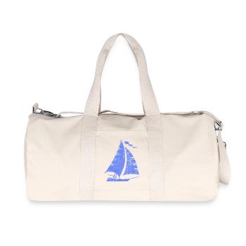 voilier minimaliste voilier voilier mer - Sac de sport en toile recyclée Stanley/Stella - blanc naturel - Devant