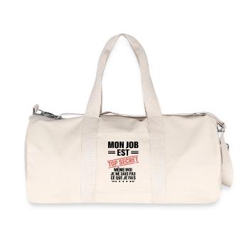 Mon Job Est Top Secret – Même Moi Je Ne Sais Pas C - Sac de sport en toile recyclée Stanley/Stella - blanc naturel - Devant