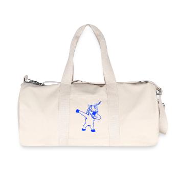 Unicorn Dabbing Dab Dance Party Pose Gesture Funny - Recycled Canvas Sports Bag by Stanley/Stella - natural - Front