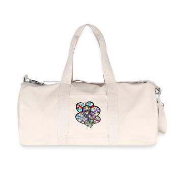 Coeurs Rétro Coeur Années 60 Vintage Étoiles - Sac de sport en toile recyclée Stanley/Stella - blanc naturel - Devant