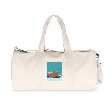 Capybara Reading – Funny Booktok Design  - Recycelte Canvas-Sporttasche von Stanley/Stella - Naturweiß - Vorne