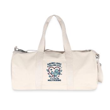 Multitasking Rescue Heart Design - Recycled Canvas Sports Bag by Stanley/Stella - natural - Front