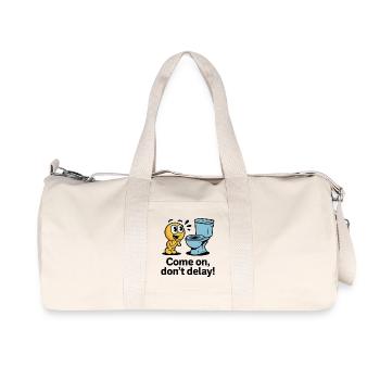 TOILETS,COME ON, DON'T DELAY - Recycled Canvas Sports Bag by Stanley/Stella - natural - Front