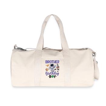 Conception d'anniversaire Space Brother - Sac de sport en toile recyclée Stanley/Stella - blanc naturel - Devant