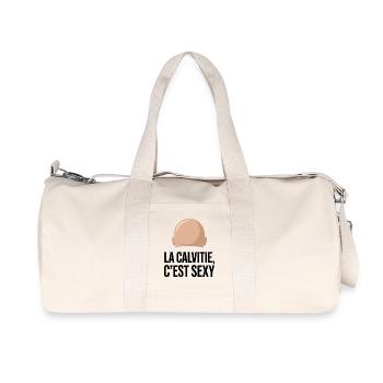 Baldness is Sexy Bald Humor Funny Gift - Recycled Canvas Sports Bag by Stanley/Stella - natural - Front