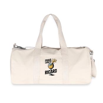 Verre de vin avec éclaboussures humoristiques - Sac de sport en toile recyclée Stanley/Stella - blanc naturel - Devant