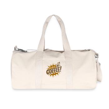 Mais le premier dicton de café pour les du matin - Sac de sport en toile recyclée Stanley/Stella - blanc naturel - Devant