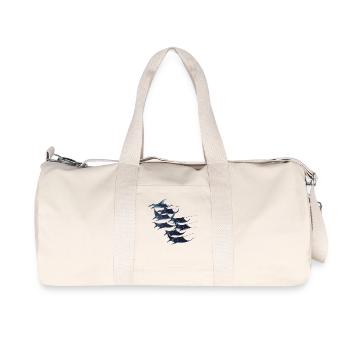 Banc de raies manta – Un monde sous-marin élégant - Sac de sport en toile recyclée Stanley/Stella - blanc naturel - Devant