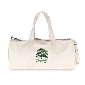 Baumumarmender Dreckflüsterer T-Shirt Design - Recycelte Canvas-Sporttasche von Stanley/Stella - Naturweiß - Vorne
