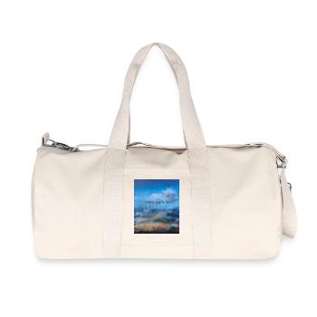 Vögel im Flug über einem bewölkten Himmel - Recycelte Canvas-Sporttasche von Stanley/Stella - Naturweiß - Vorne