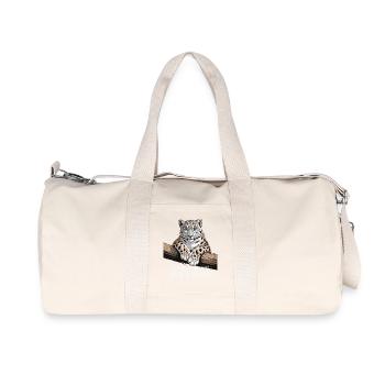 Just A Girl Who Loves Snow Leopards - Recycelte Canvas-Sporttasche von Stanley/Stella - Naturweiß - Vorne