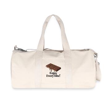 Chocolate Bar with Dripping Effect - Recycled Canvas Sports Bag by Stanley/Stella - natural - Front