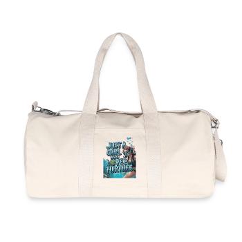 Just a girl who loves turtles - Recycelte Canvas-Sporttasche von Stanley/Stella - Naturweiß - Vorne