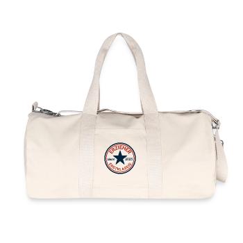 Heartfelt Vintage Seal - Recycled Canvas Sports Bag by Stanley/Stella - natural - Front