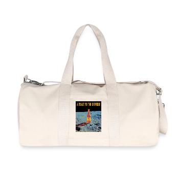 Weltraum-Feier mit Weinflasche - Recycelte Canvas-Sporttasche von Stanley/Stella - Naturweiß - Vorne