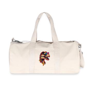 T-Rex Tyrannosaurus Rex Dino Daddy Dinosaur - Recycled Canvas Sports Bag by Stanley/Stella - natural - Front