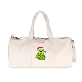 Chenille Canne de Noël - Sac de sport en toile recyclée Stanley/Stella - blanc naturel - Devant