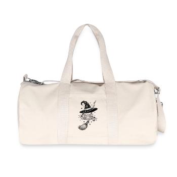 Je peux conduire un bâton sorcière chapeau balai Halloween - Sac de sport en toile recyclée Stanley/Stella - blanc naturel - Devant