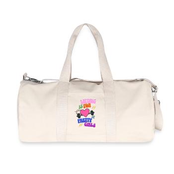 Le soulèvement, c’est pour les jolies filles - Sac de sport en toile recyclée Stanley/Stella - blanc naturel - Devant