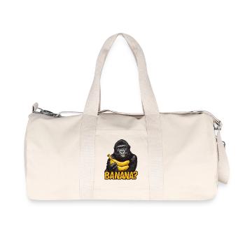 Gorilla with bananas - Recycled Canvas Sports Bag by Stanley/Stella - natural - Front