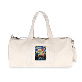Axolotl Van Gogh Style Nuit étoilée - Sac de sport en toile recyclée Stanley/Stella - blanc naturel - Devant