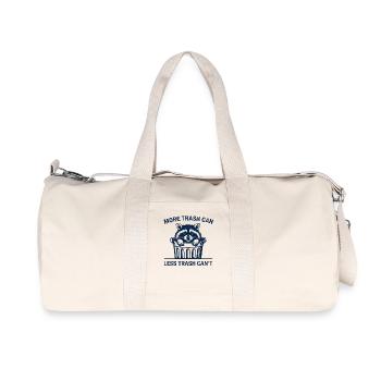 Raccoon Saying Garbage Humor Funny Gift Idea - Recycled Canvas Sports Bag by Stanley/Stella - natural - Front