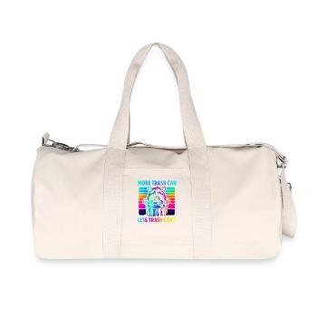 Raccoon Saying Garbage Humor Funny Gift Idea - Recycled Canvas Sports Bag by Stanley/Stella - natural - Front
