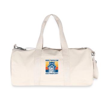 Raccoon Saying Garbage Humor Funny Gift Idea - Recycled Canvas Sports Bag by Stanley/Stella - natural - Front