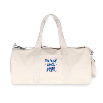 Vintage Since 2003 Graffiti Glitch 22nd Birthday - Recycled Canvas Sports Bag by Stanley/Stella - natural - Front