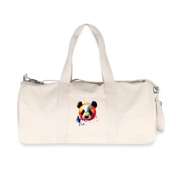 Panda Bear Giant Pandas Giant Panda Cute Panda Bear - Recycled Canvas Sports Bag by Stanley/Stella - natural - Front