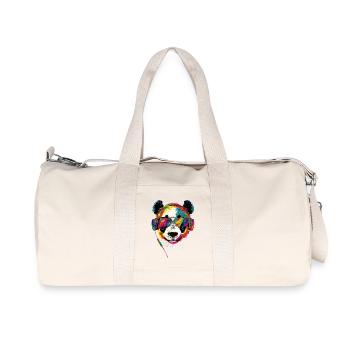 Panda Bear Giant Pandas Giant Panda Cute Panda Bear - Recycled Canvas Sports Bag by Stanley/Stella - natural - Front