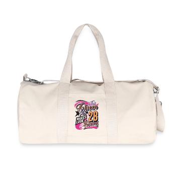 28e anniversaire de la Reine des femmes - Sac de sport en toile recyclée Stanley/Stella - blanc naturel - Devant