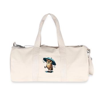 Puissante pluie de hibou avec parapluie - Sac de sport en toile recyclée Stanley/Stella - blanc naturel - Devant