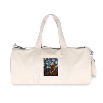 Bear Bears Van Gogh Style Starry Night - Recycled Canvas Sports Bag by Stanley/Stella - natural - Front