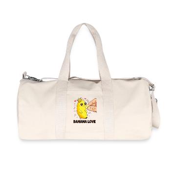 Banana Love Kawaii Manga Banana Crown - Recycled Canvas Sports Bag by Stanley/Stella - natural - Front