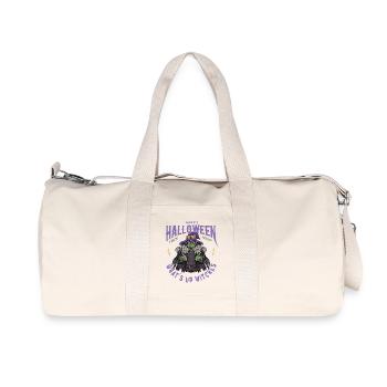 Scary Witches Halloween Motif - Recycled Canvas Sports Bag by Stanley/Stella - natural - Front