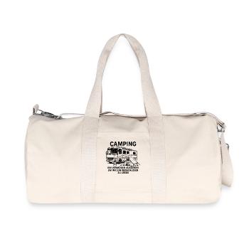 lustiger Camper Spruch Camping Design mit Stil - Recycelte Canvas-Sporttasche von Stanley/Stella - Naturweiß - Vorne