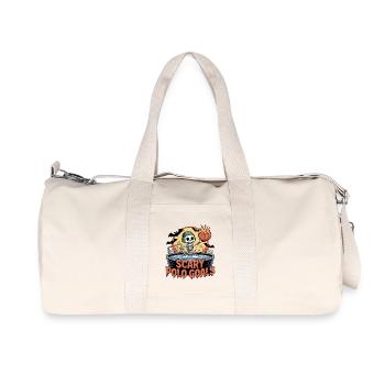 Spooky Skeleton Water Polo Player Halloween Sports - Recycled Canvas Sports Bag by Stanley/Stella - natural - Front