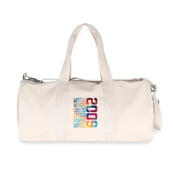 ÉDITION LIMITÉE 2009 17 ANS 17E ANNIVERSAIRE - Sac de sport en toile recyclée Stanley/Stella - blanc naturel - Devant