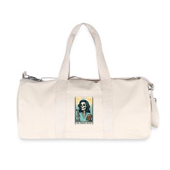 Skeleton Makeup Artist Tarot Design - Recycled Canvas Sports Bag by Stanley/Stella - natural - Front