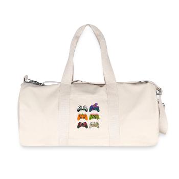 Spooky Scary Video Game Controller Halloween Gamer - Recycled Canvas Sports Bag by Stanley/Stella - natural - Front