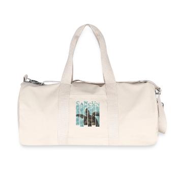 Cancun Meeresschildkröte Design am Pool - Recycelte Canvas-Sporttasche von Stanley/Stella - Naturweiß - Vorne