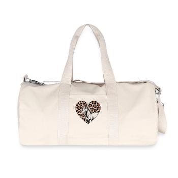 Cœur de léopard avec cheval - Sac de sport en toile recyclée Stanley/Stella - blanc naturel - Devant