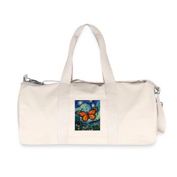 Papillon étoilé style Van Gogh - Sac de sport en toile recyclée Stanley/Stella - blanc naturel - Devant