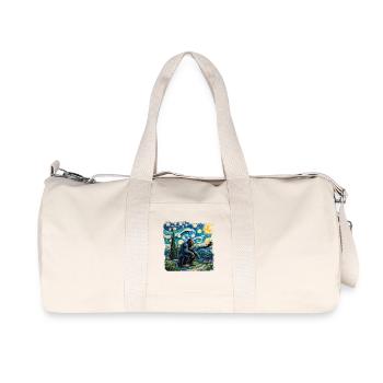 Starry Night Bigfoot Scene - Recycled Canvas Sports Bag by Stanley/Stella - natural - Front