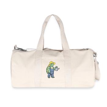 turtle gardener watering can garden - Recycled Canvas Sports Bag by Stanley/Stella - natural - Front