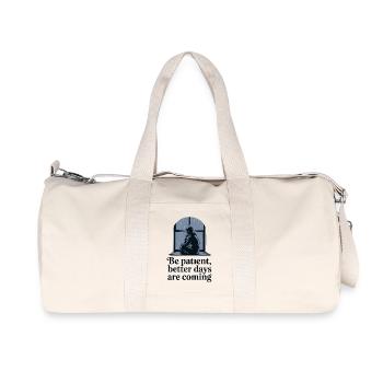 Reflective Solitude Rainy Day Design - Recycled Canvas Sports Bag by Stanley/Stella - natural - Front